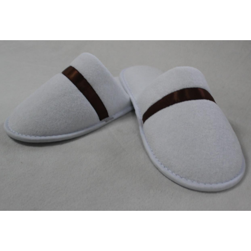 Slipper de toalla Terry Hotel de alto grado con cinta